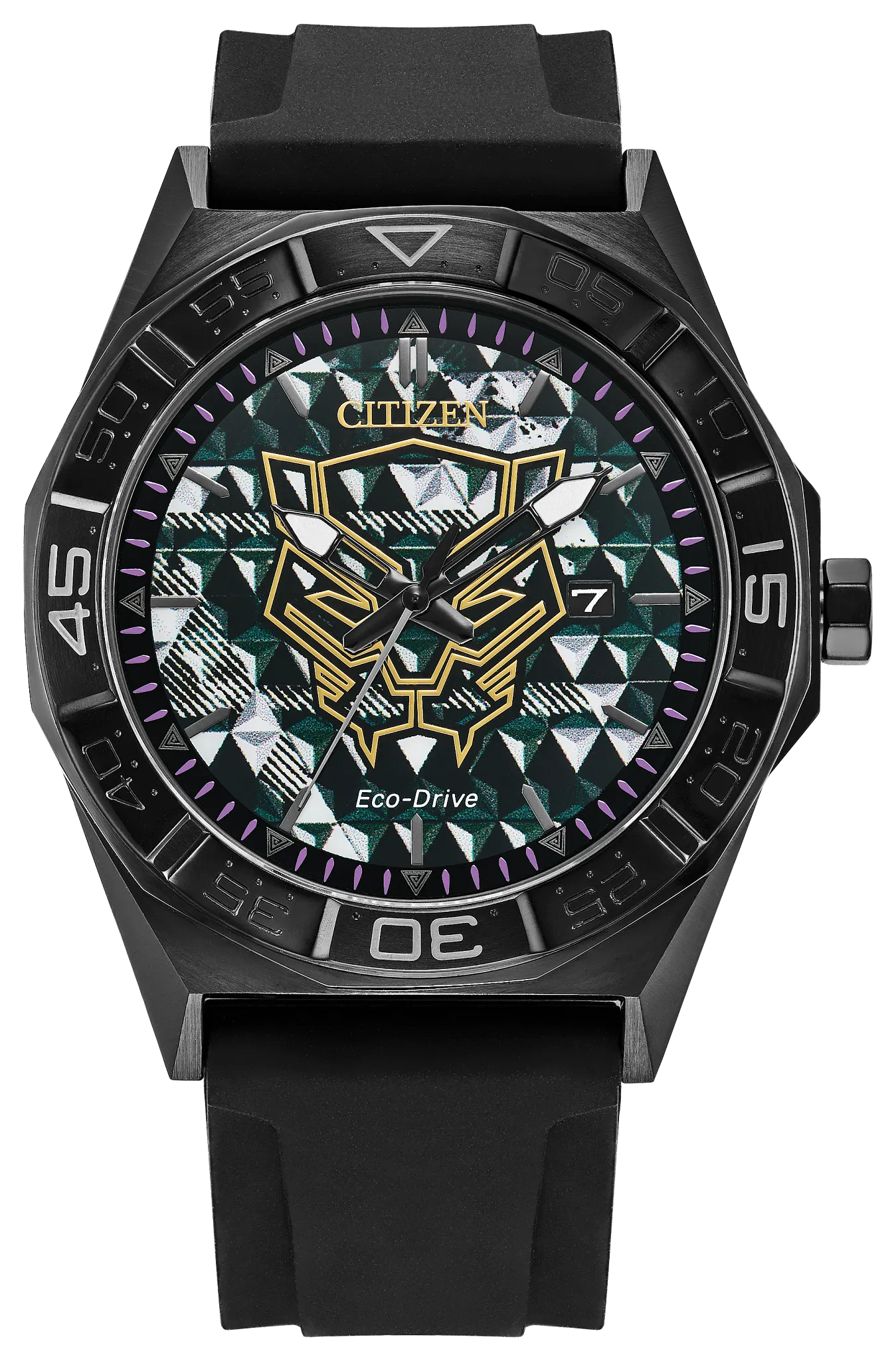 Black Panther 60th Anniversary Black Dial Silicone Strap AW1858